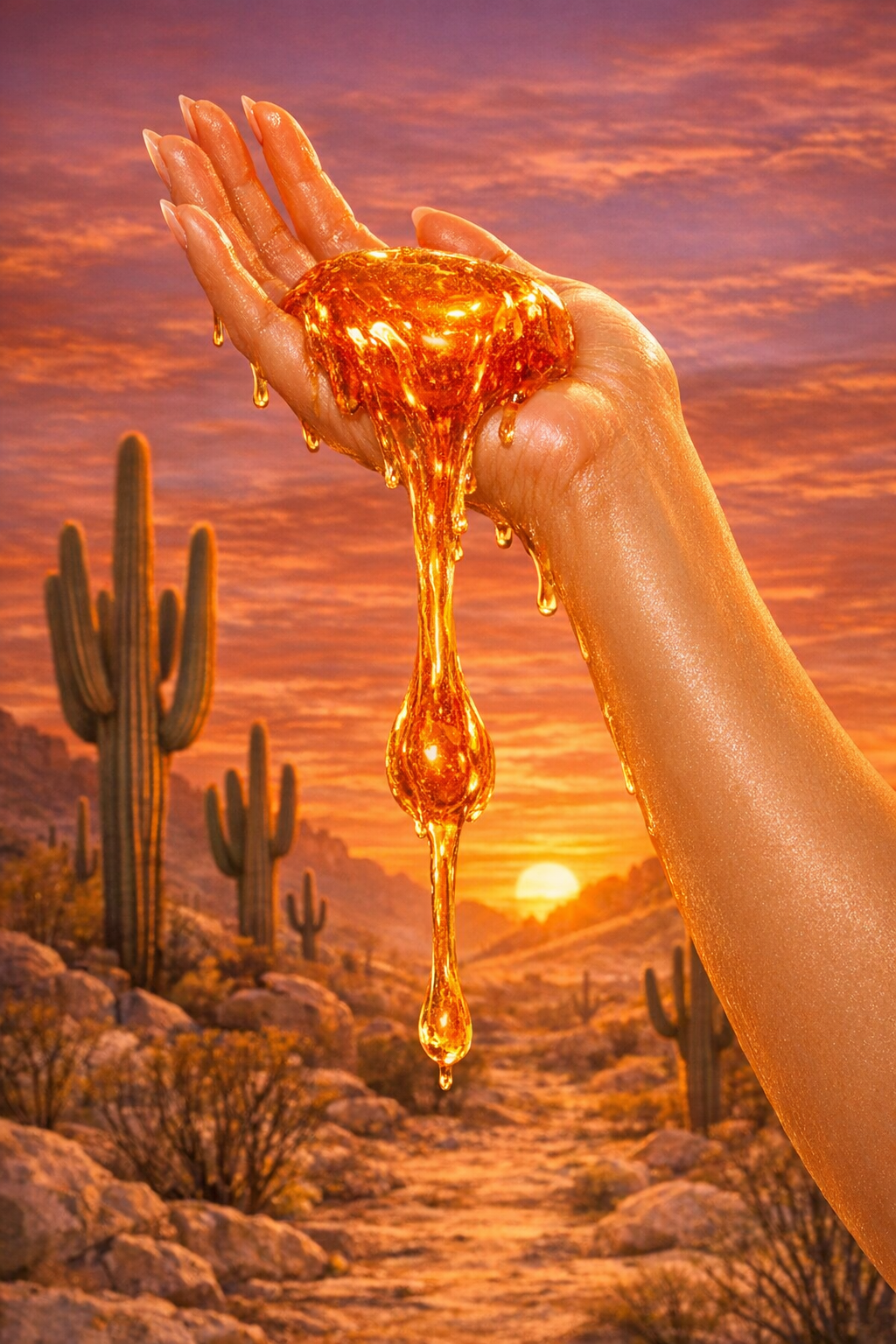 Liquid gold sugaring — Sonoran sunset