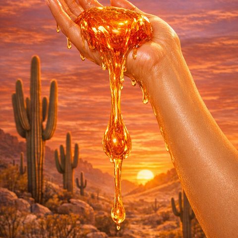 Liquid gold sugaring, Sonoran sunset